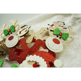 Ochelari petrecere de Craciun, forma  Stea cu Ren , Rosu, din Plastic si Poliester, Flippy - vivimall.ro