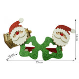 Ochelari petrecere de Craciun, tip Stea cu Mos Craciun, Verde, din Plastic si Poliester, Flippy - vivimall.ro