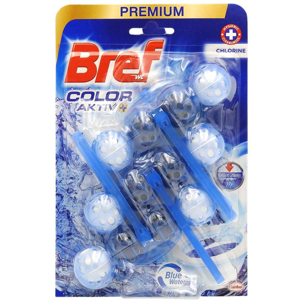 Odorizant WC, Bref, Bile Color Aktiv 3 X 50 g Chlorine Blue