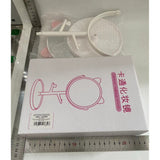 Oglina Cosmetica cu Picior, Vivimall, HD, Rotire 360 Grade, 15 cm Diametru, Suport Bijuterii Baza Rotunda + 2 Brate, Model cu Urechi, 31 x 14.5 x 15 cm, din Plastic, Alb - vivimall.ro