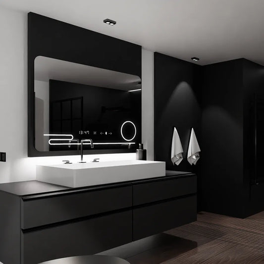 Oglinda Led Rectangulara, Harmonie Motionglow Marcello, Sistem Dezaburire, Ceas & Termometru, Lupa Cosmetica - vivimall.ro