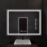 Oglinda Led Rectangulara, Verite Imperial Silver Motion Glow Marcello, Sistem Dezaburire, Ceas & Termometru - vivimall.ro