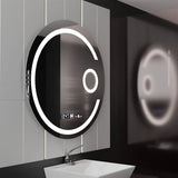 Oglinda Led Rotunda, 70Cm, Visio Motionglow Marcello, Sistem Dezaburire, Ceas & Termometru, Lupa Cosmetica - vivimall.ro