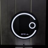 Oglinda Led Rotunda, 60Cm, Visio Motionglow Marcello, Sistem Dezaburire, Ceas & Termometru, Lupa Cosmetica - vivimall.ro