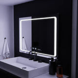 Oglinda Led Rectangulara, Sole Senzor Marcello, Sistem Dezaburire, Ceas & Termometru - vivimall.ro