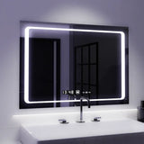 Oglinda Led Rectangulara, Sole Senzor Marcello, Sistem Dezaburire, Ceas & Termometru - vivimall.ro