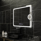 Oglinda Led Rectangulara, Eclat Motionglow Marcello, Sistem Dezaburire, Ceas & Termometru, Lupa Cosmetica - vivimall.ro