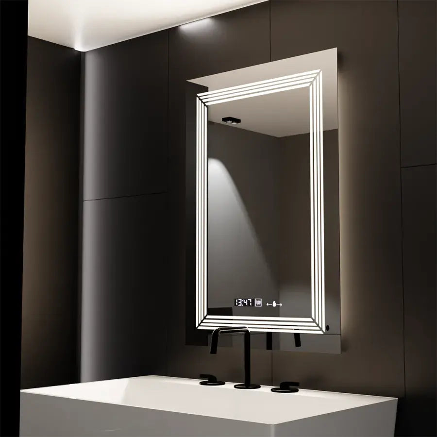 Oglinda Led Rectangulara, Venezia Senzor Motionglow Marcello, Sistem Dezaburire, Ceas & Termometru - vivimall.ro