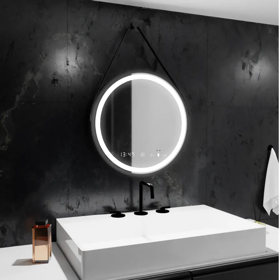 Oglindă LED Rotundă 50cm | Motionglow - vivimall.ro