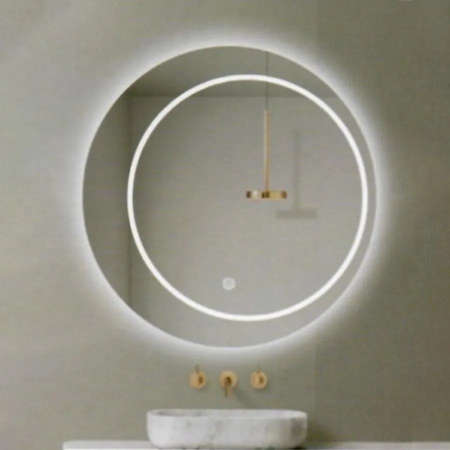Oglinda Led Rotunda, 60Cm, Feronia Touch, Sistem Dezaburire - vivimall.ro