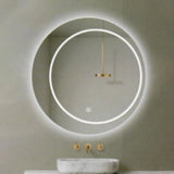 Oglinda Led Rotunda, 60Cm, Feronia Touch, Sistem Dezaburire - vivimall.ro
