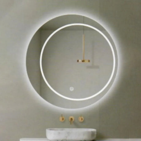 Oglinda Led Rotunda, 60Cm, Feronia Touch, Sistem Dezaburire - vivimall.ro