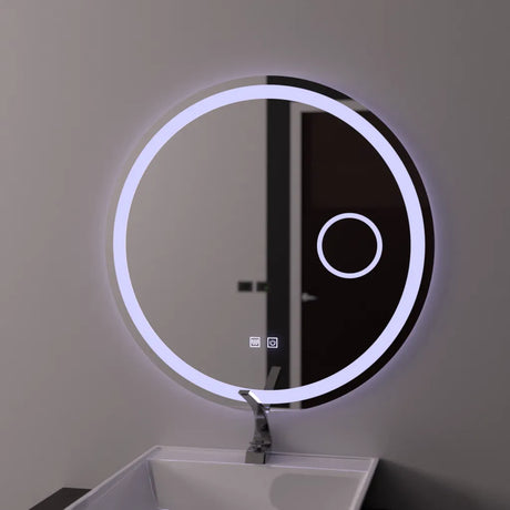 Oglinda Led Rotunda 60Cm, Touch Luxor, Sistem Dezaburire - vivimall.ro