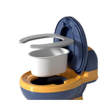 Olita Bebelusi, Vivimall, pentru Copii 1 - 8 Ani, Model Toaleta Adulti, Colac Moale PVC, Compartiment Detasabil, Cutie Depozitare Hartie, 34 x 32 x 19 cm, Albastru/Portocaliu - vivimall.ro