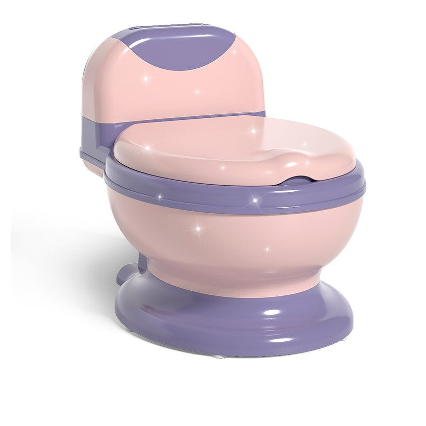 Olita Bebelusi, Pentru Copii 1 - 8 Ani, Model Toaleta Adulti, Colac Moale Pvc, Compartiment Detasabil, Cutie Depozitare Hartie, 34 X 32 X 19 Cm, Roz/Mov - vivimall.ro