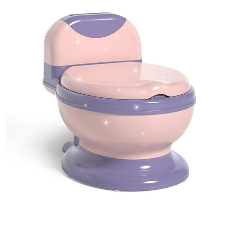 Olita Bebelusi, Pentru Copii 1 - 8 Ani, Model Toaleta Adulti, Colac Moale Pvc, Compartiment Detasabil, Cutie Depozitare Hartie, 34 X 32 X 19 Cm, Roz/Mov - vivimall.ro