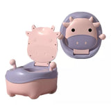 Olita Pentru Copii, +1An, Portabila, Model Vacuta, Cu Capac, Prietenoasa, Non-Toxic, Compartiment Detasabil, Cu Manere, Cu 4 Picioare, Usor De Curatat - vivimall.ro