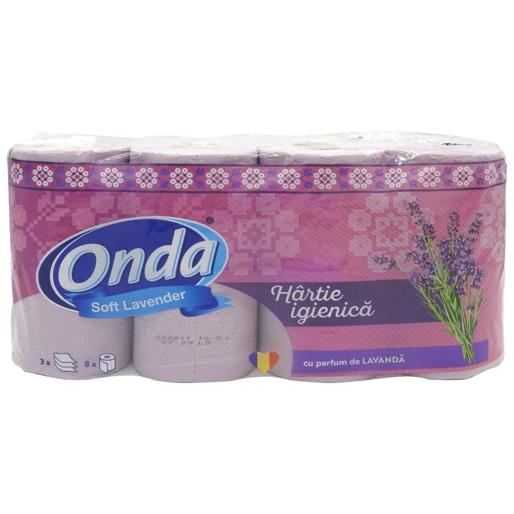 Onda Hartie Igienica 8 buc 3STR Lavanda