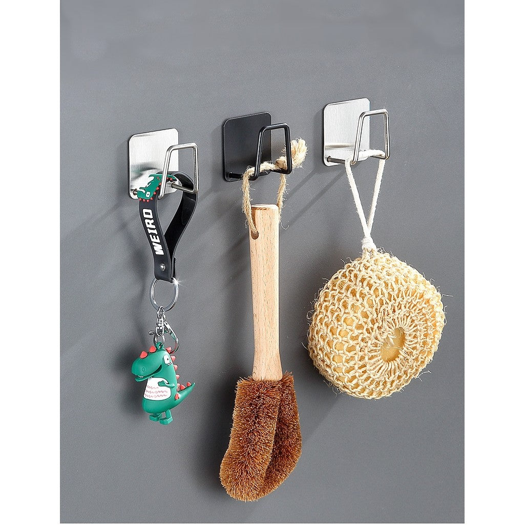 Organizator Bucatarie Cu Adeziv, Carlig-Suport Pentru Burete, Accesorii Bucatarie, 5X5X3,5 Cm, Otel Inoxidabil - vivimall.ro