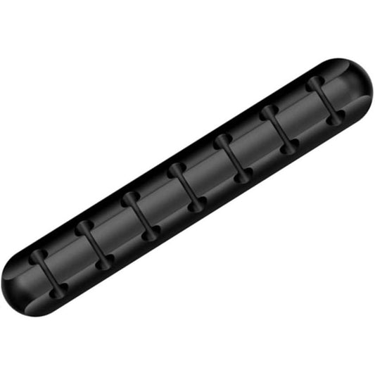 Organizator Cabluri, Vivimall, Cable Clips, Fixare Dublu Adeziv, Silicon, 7 Sloturi, Negru - vivimall.ro