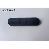 Organizator de Cabluri, Vivimall, Autoadeziv, Multifunctional, 3 Locuri de Suport, 6.4x2.2cm, Negru - vivimall.ro
