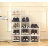 Organizator de Pantofi, Vivimall, din PP+ABS, Usa Frontala Magnetica, Rezistenta la Praf, Anti-Oxidare, Utilizare Multipla, 36 x 28 x 21 cm, Transparent - vivimall.ro