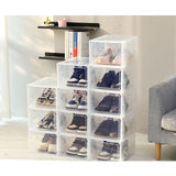 Organizator de Pantofi, Vivimall, din PP+ABS, Usa Frontala Magnetica, Rezistenta la Praf, Anti-Oxidare, Utilizare Multipla, 36 x 28 x 21 cm, Transparent - vivimall.ro