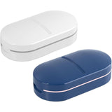Organizator Medicamente, Dispozitiv Taiere/Sfaramare Pastile, Ideala Pentru Calatorii, Portabila, Perie Pentru Curatare, Compartiment Depozitare,