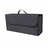 Organizator portbagaj auto Flippy pliabil, culoare gri, vedere frontală, dimensiuni 50x17x24 cm