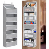 Organizator Suspendat Pentru Usi, Din Nailon Si Plasa, Baza De Carton Ingrosat, 5 Buzunare Principale + 5 Buzunare Laterale, 2 Carlige Incluse