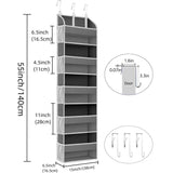 Organizator Suspendat Pentru Usi, Din Nailon Si Plasa, Baza De Carton Ingrosat, 5 Buzunare Principale + 10 Buzunare Laterale, 3 Carlige Incluse
