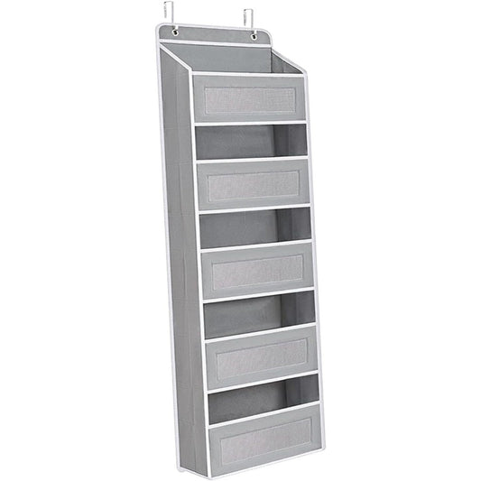 Organizator Suspendat Pentru Usi, Din Nailon Si Plasa, Baza De Carton Ingrosat, 5 Buzunare Principale + 5 Buzunare Laterale, 2 Carlige Incluse