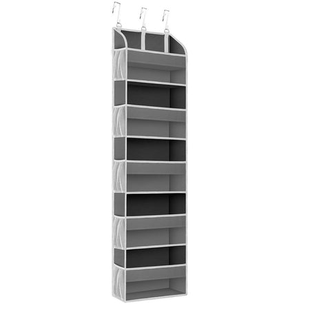 Organizator Suspendat Pentru Usi, Din Nailon Si Plasa, Baza De Carton Ingrosat, 5 Buzunare Principale + 10 Buzunare Laterale, 3 Carlige Incluse