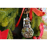 Ornament brad de Craciun, Iridescent, in forma de Om de zapada, 8 cm x 13 cm, Plastic, Flippy - vivimall.ro