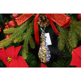 Ornament brad de Craciun, Iridescent, in forma de Om de zapada, 8 cm x 13 cm, Plastic, Flippy - vivimall.ro