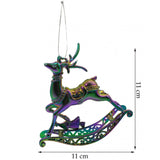 Ornament Brad De Craciun, Iridescent, In Forma De Ren, Plastic