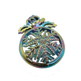 Ornament brad de Craciun, Iridescent, Rotund, 8 cm x 11 cm, Plastic, Flippy - vivimall.ro