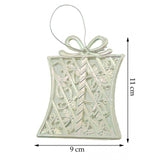 Ornament Brad De Craciun, Perlat, In Forma De Cadou, Plastic