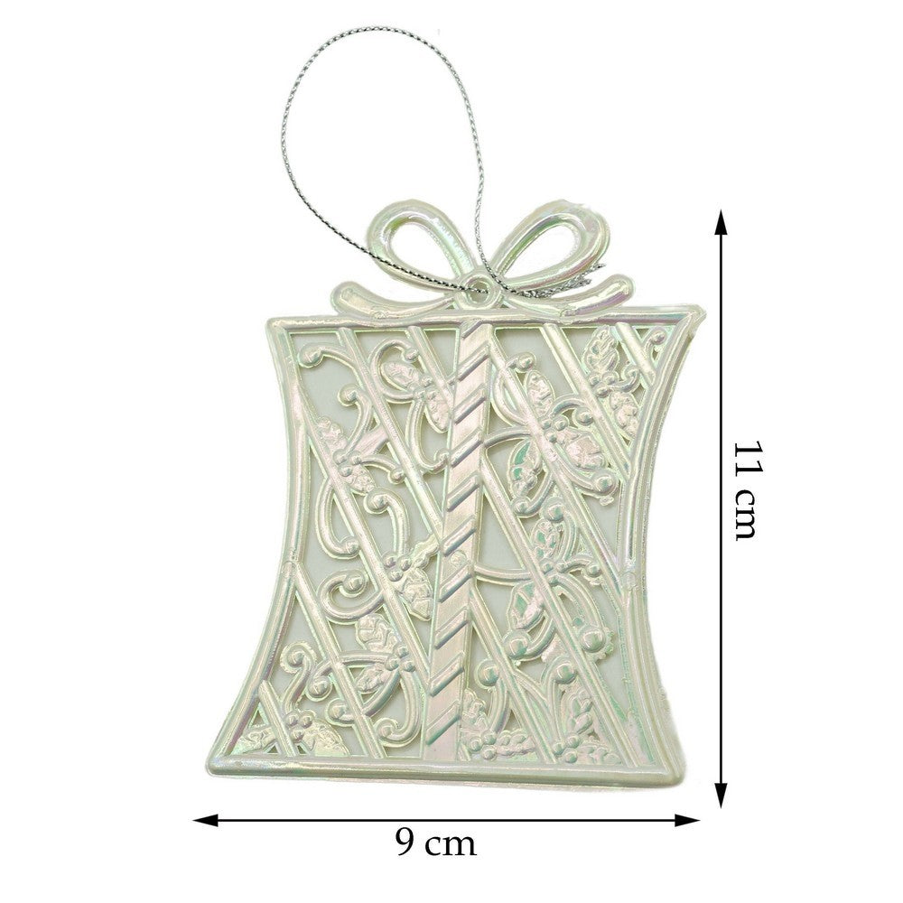 Ornament Brad De Craciun, Perlat, In Forma De Cadou, Plastic