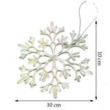 Ornament Brad De Craciun, Perlat, In Forma De Fulg De Nea, Plastic