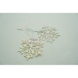 Ornament Brad De Craciun, Perlat, In Forma De Fulg De Nea, Plastic