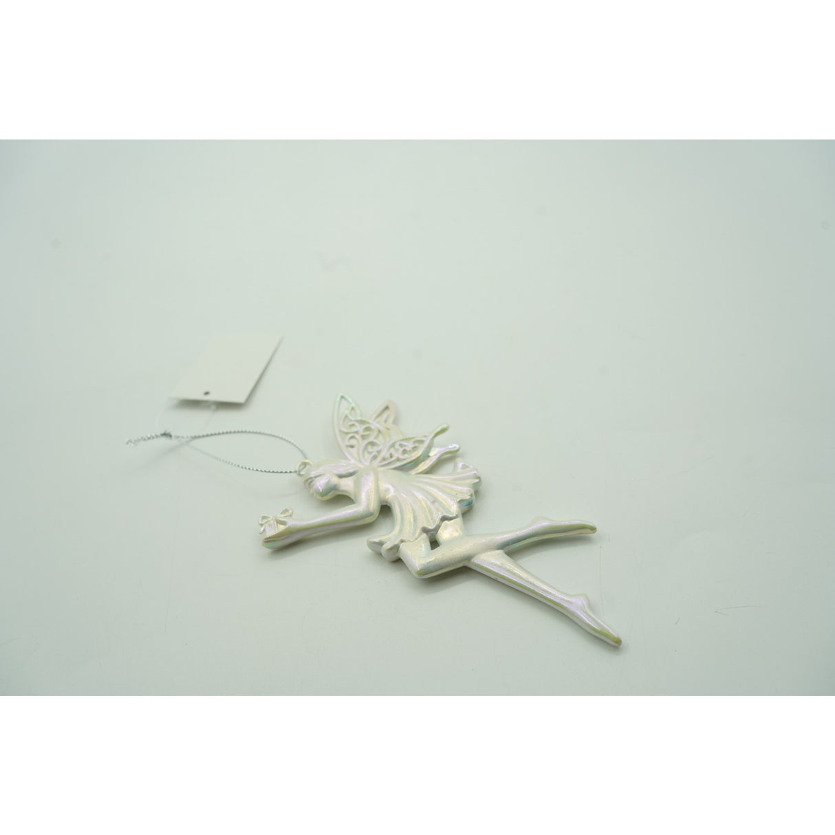 Ornament Brad De Craciun, Perlat, In Forma De Inger, Plastic