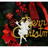 Ornament Brad De Craciun, Perlat, In Forma De Inger, Plastic
