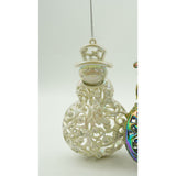 Ornament brad de Craciun, Perlat, in forma de Om de zapada, 8 cm x 13 cm, Plastic, Flippy - vivimall.ro