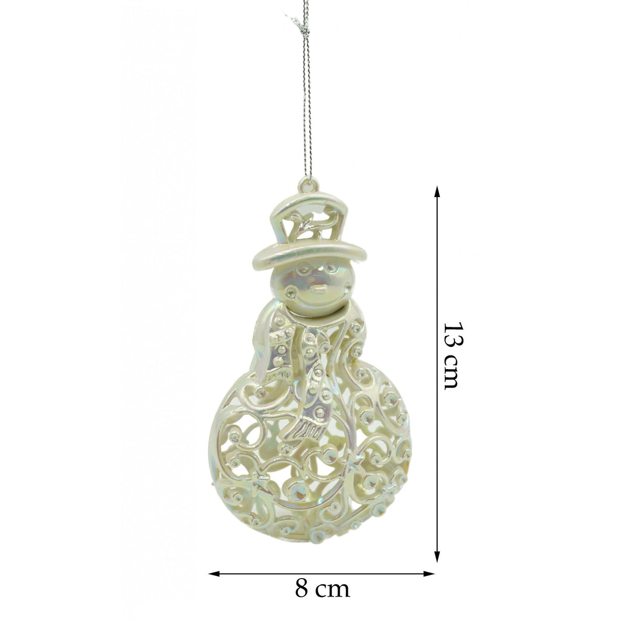 Ornament Brad De Craciun, Perlat, In Forma De Om De Zapada, Plastic