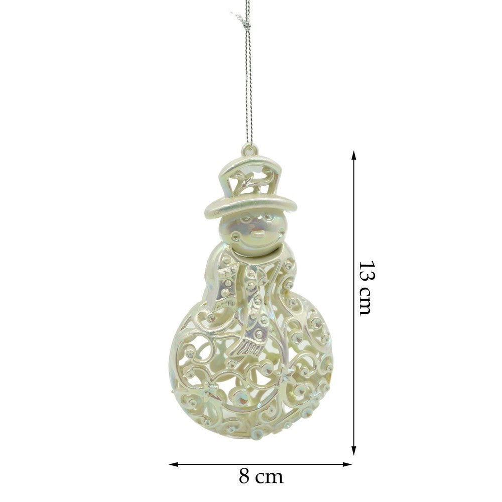 Ornament Brad De Craciun, Perlat, In Forma De Om De Zapada, Plastic