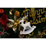 Ornament brad de Craciun, Perlat, in forma de Ren, 11 cm x 11 cm, Plastic, Flippy - vivimall.ro