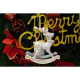 Ornament Brad De Craciun, Perlat, In Forma De Ren, Plastic