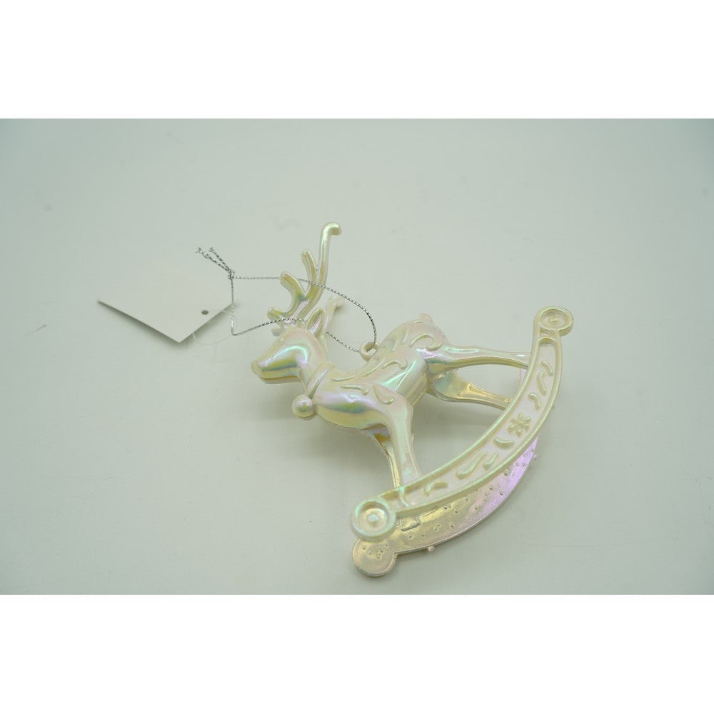 Ornament Brad De Craciun, Perlat, In Forma De Ren, Plastic