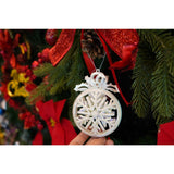 Ornament brad de Craciun, Perlat, Rotund, 8 cm x 11 cm, Plastic, Flippy - vivimall.ro